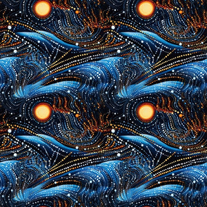 PRE ORDER - Aboriginal Art Night Sky - Fabric