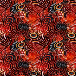 PRE ORDER - Aboriginal Art Orange - Fabric - Fabric from [store] by Little Miss Threads - 