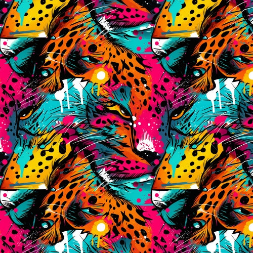 PRE ORDER - Abstract Graffiti Cheetah - Fabric