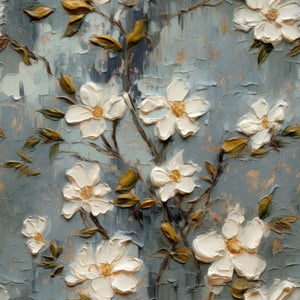 PRE ORDER - Aged Oil Paint Flowers 7 - Fabric