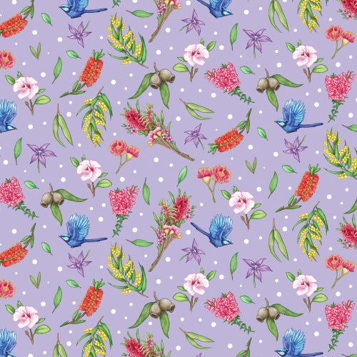 PRE ORDER - Aussie Garden Purple - Fabric