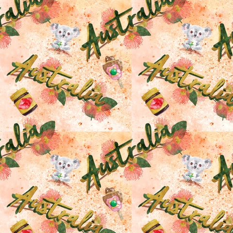 PRE ORDER - Australiana Orange - Fabric