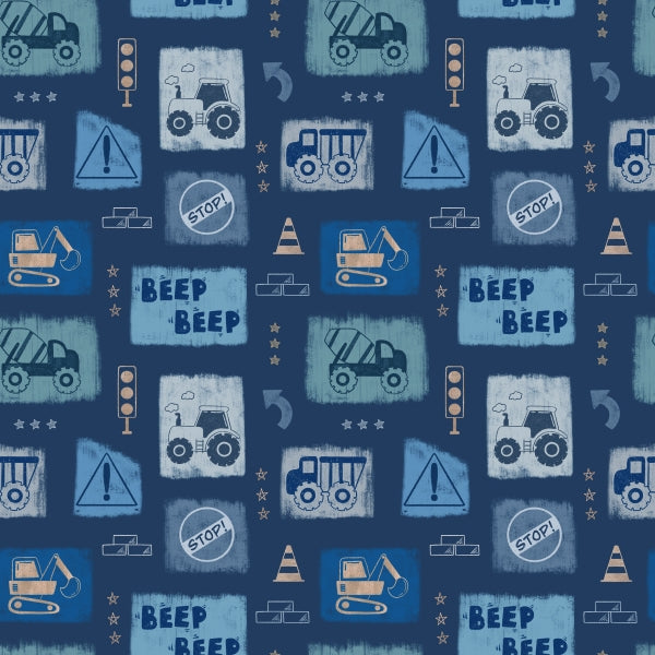 PRE ORDER - Beep Beep Construction - Fabric