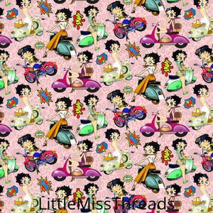 PRE ORDER - Betty Boop Scooter - Fabric - Fabric from [store] by Little Miss Threads - 