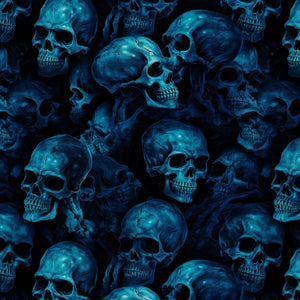 PRE ORDER - Blue Skulls - Fabric