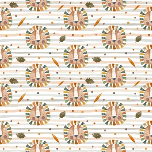 PRE ORDER - Boho Lion Stripe - Fabric