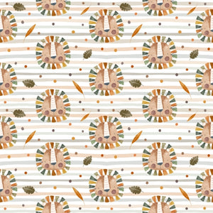 PRE ORDER - Boho Lion Stripe - Fabric