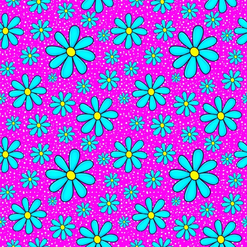 PRE ORDER - Bright Blue Daisy Fun - Fabric