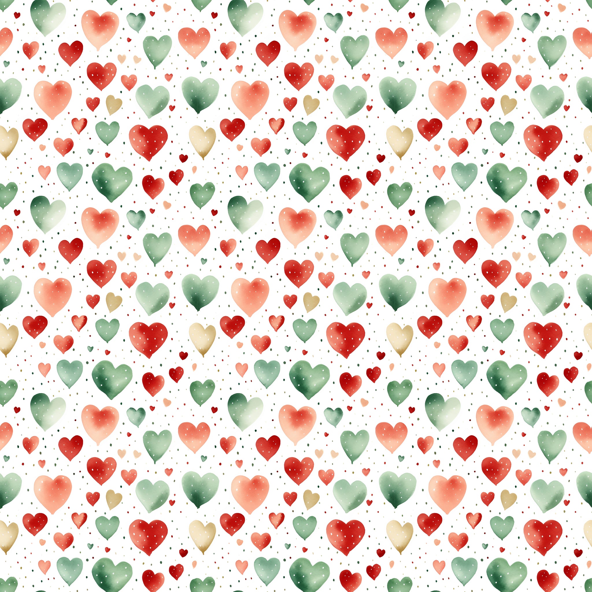 PRE ORDER - Christmas Hearts - Fabric