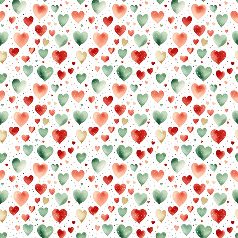 PRE ORDER - Christmas Hearts - Fabric