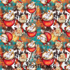 PRE ORDER - Christmas Hot Chocolate Santa - Fabric - Fabric from [store] by Little Miss Threads - 