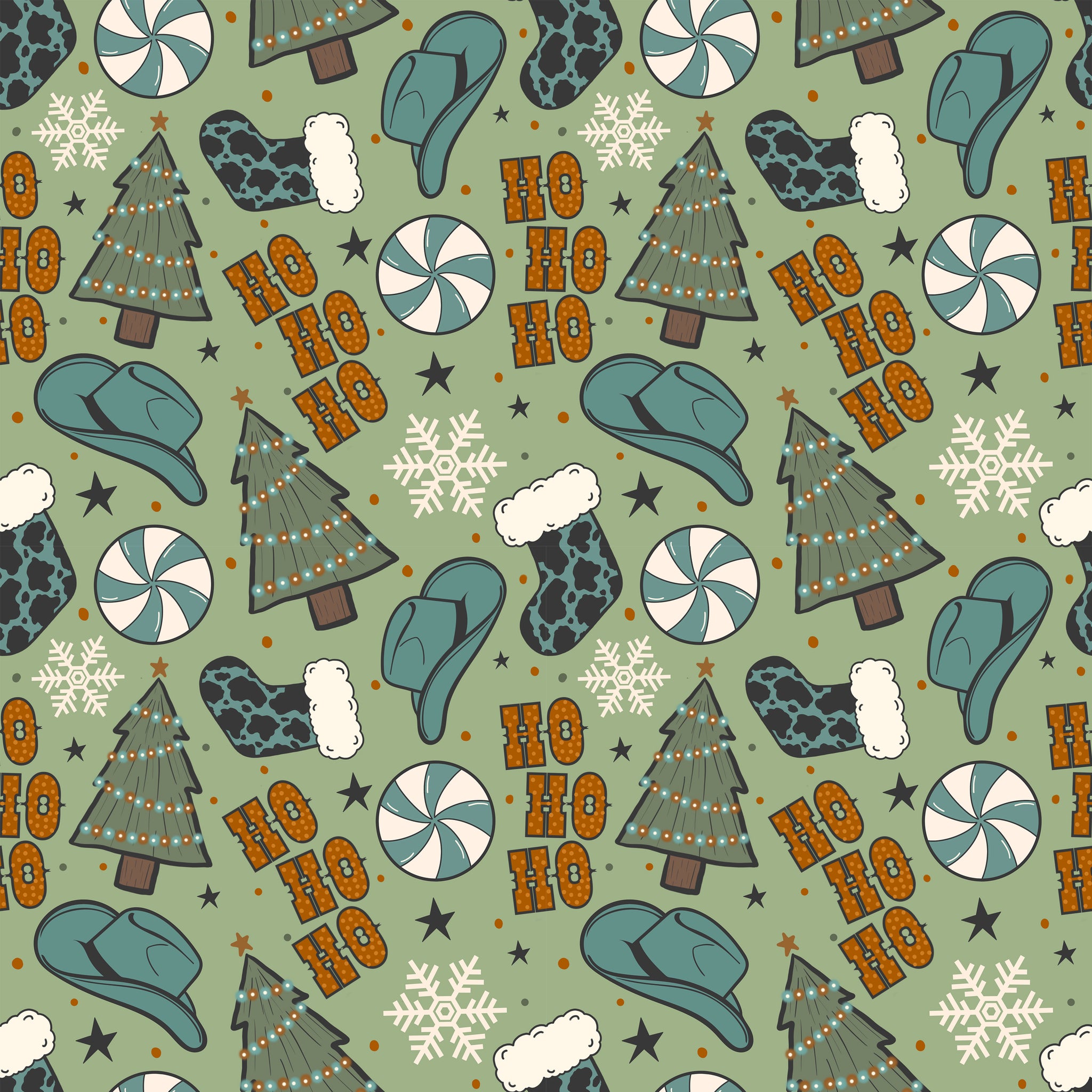 PRE ORDER - Christmas Western - Fabric