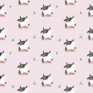 PRE ORDER - Cow Graze in Blush - Fabric