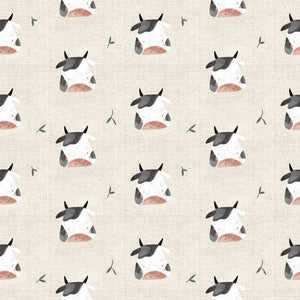 PRE ORDER - Cow Graze in Burlap - Fabric