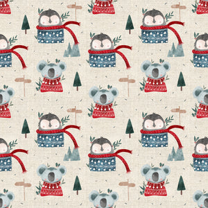 PRE ORDER - Cute Christmas Burlap - Fabric