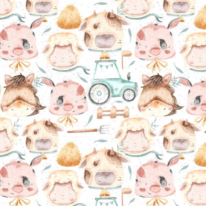 PRE ORDER - Cute Farm Animals - Fabric