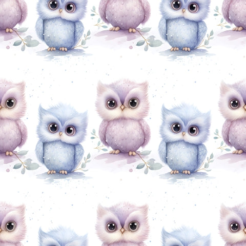 PRE ORDER - Cute baby Owls - Fabric