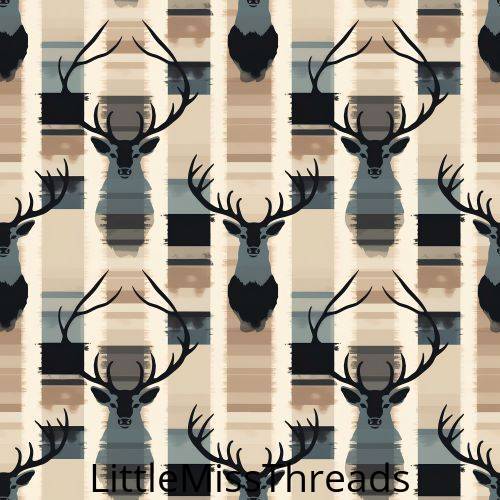 PRE ORDER - Deer Head - Fabric - Fabric from [store] by Little Miss Threads - 