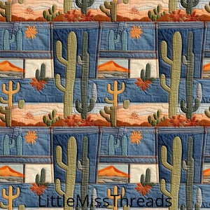 PRE ORDER - Denim Patchwork - Fabric - Fabric from [store] by Little Miss Threads - 