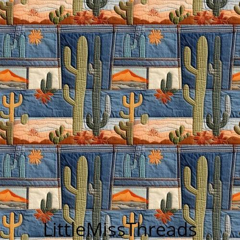 PRE ORDER - Denim Patchwork - Fabric - Fabric from [store] by Little Miss Threads - 