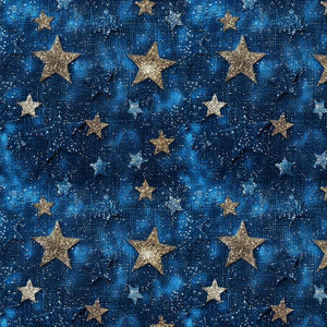 PRE ORDER - Denim Stars - Fabric