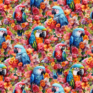 PRE ORDER - Floral Parrots - Fabric