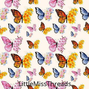PRE ORDER - Floral Wing Butterfly - Fabric - Fabric from [store] by Little Miss Threads - 