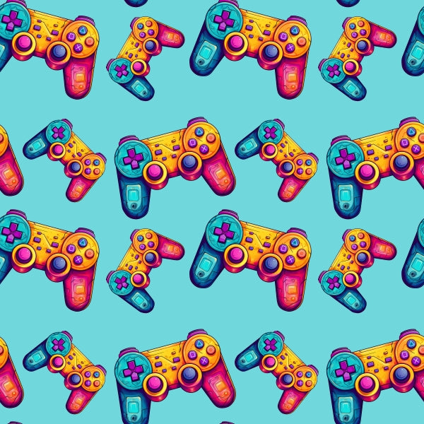 PRE ORDER - Game Controllers Colourful - Fabric