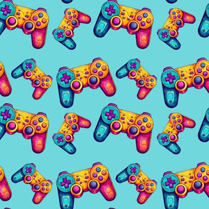 PRE ORDER - Game Controllers Colourful - Fabric