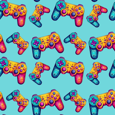 PRE ORDER - Game Controllers Colourful - Fabric