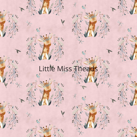 PRE ORDER - Giraffe Pink - Fabric