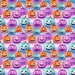 PRE ORDER - Halloween Jack-o'-lantern Water Colour - Fabric