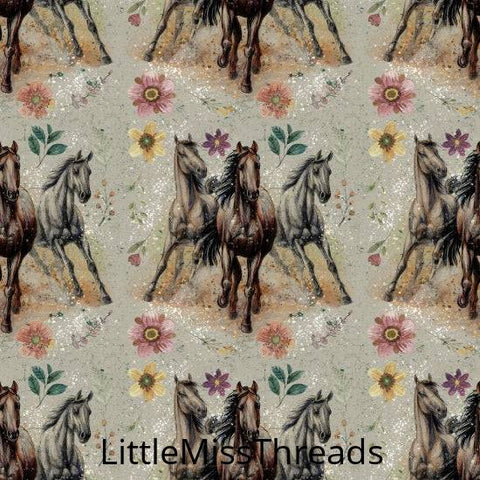 PRE ORDER - Horses Running Wild - Fabric - Fabric from [store] by Little Miss Threads - 