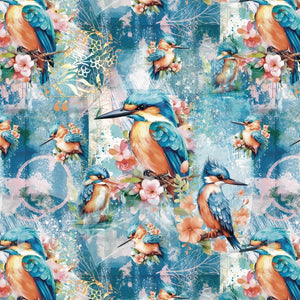 PRE ORDER - King Fisher Bird - Fabric