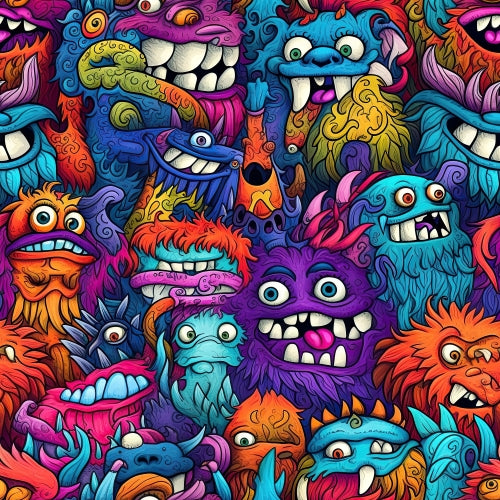 PRE ORDER - Monsters Monsters More - Fabric