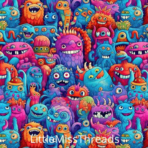 PRE ORDER - Monsters Monsters - Fabric - Fabric from [store] by Little Miss Threads - 