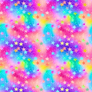 PRE ORDER - Neon Galaxy Stars - Fabric