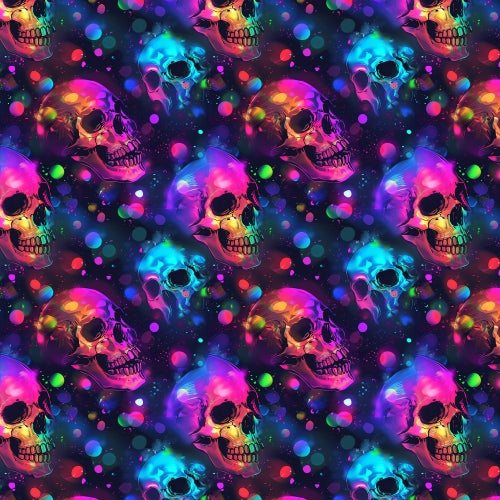 PRE ORDER - Neon Skulls - Fabric