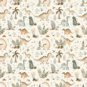 PRE ORDER - Neutral Smiley Dinos - Fabric