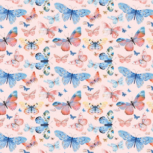 PRE ORDER - Pink Butterfly Watercolour - Fabric