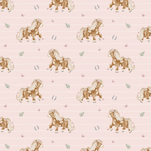 PRE ORDER - Pony Pink Lines - Fabric