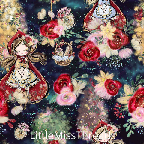 IN STOCK - Red Riding Hood - WOVEN COTTON - Fabric from [store] by Little Miss Threads - 