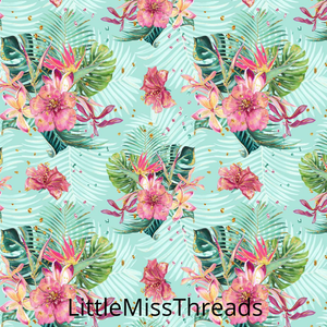 PRE ORDER - Lush Tropics Green Floral - Fabric - Fabric from [store] by Little Miss Threads - 