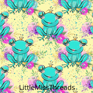 PRE ORDER - Land of Magic Yellow Frogs - Fabric - Fabric from [store] by Little Miss Threads - 