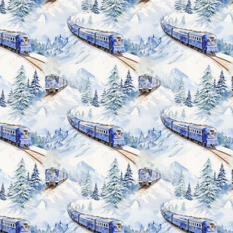 PRE ORDER - Snow Train - Fabric