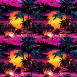 PRE ORDER - Summer Sunset Boat Ride - Fabric