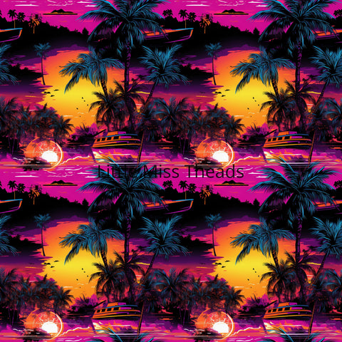 PRE ORDER - Summer Sunset Boat Ride - Fabric