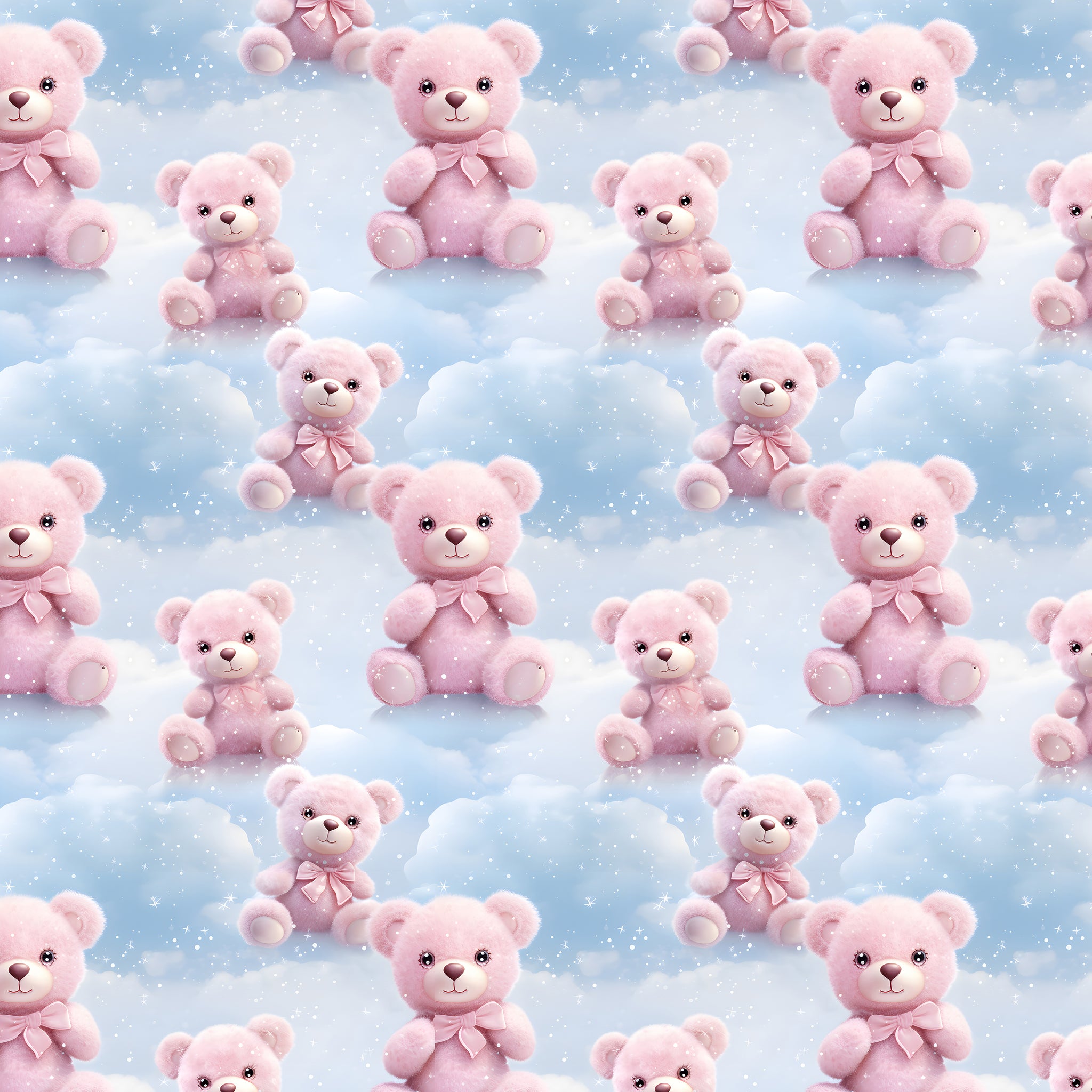 PRE ORDER - Teddies in Clouds - Fabric