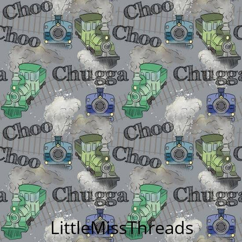 IN STOCK - Train Chugga Chugga Choo Small - WOVEN COTTON - Fabric from [store] by Little Miss Threads - 