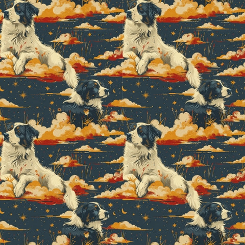 PRE ORDER - Vintage Border Collies - Fabric